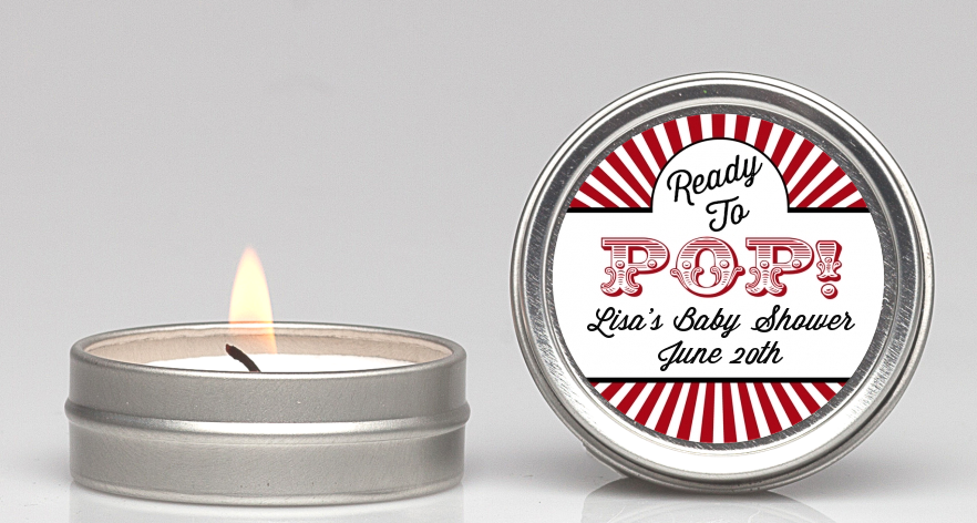 Ready To Pop Red - Baby Shower Candle Favors