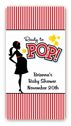 Ready To Pop - Custom Rectangle Baby Shower Sticker/Labels