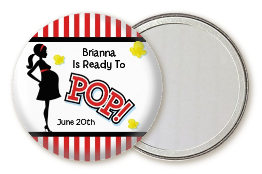 Ready To Pop - Personalized Baby Shower Pocket Mirror Favors